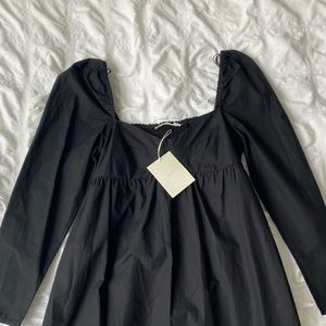 Oak + Fort Sweetheart Puff Sleeve Mini Dress